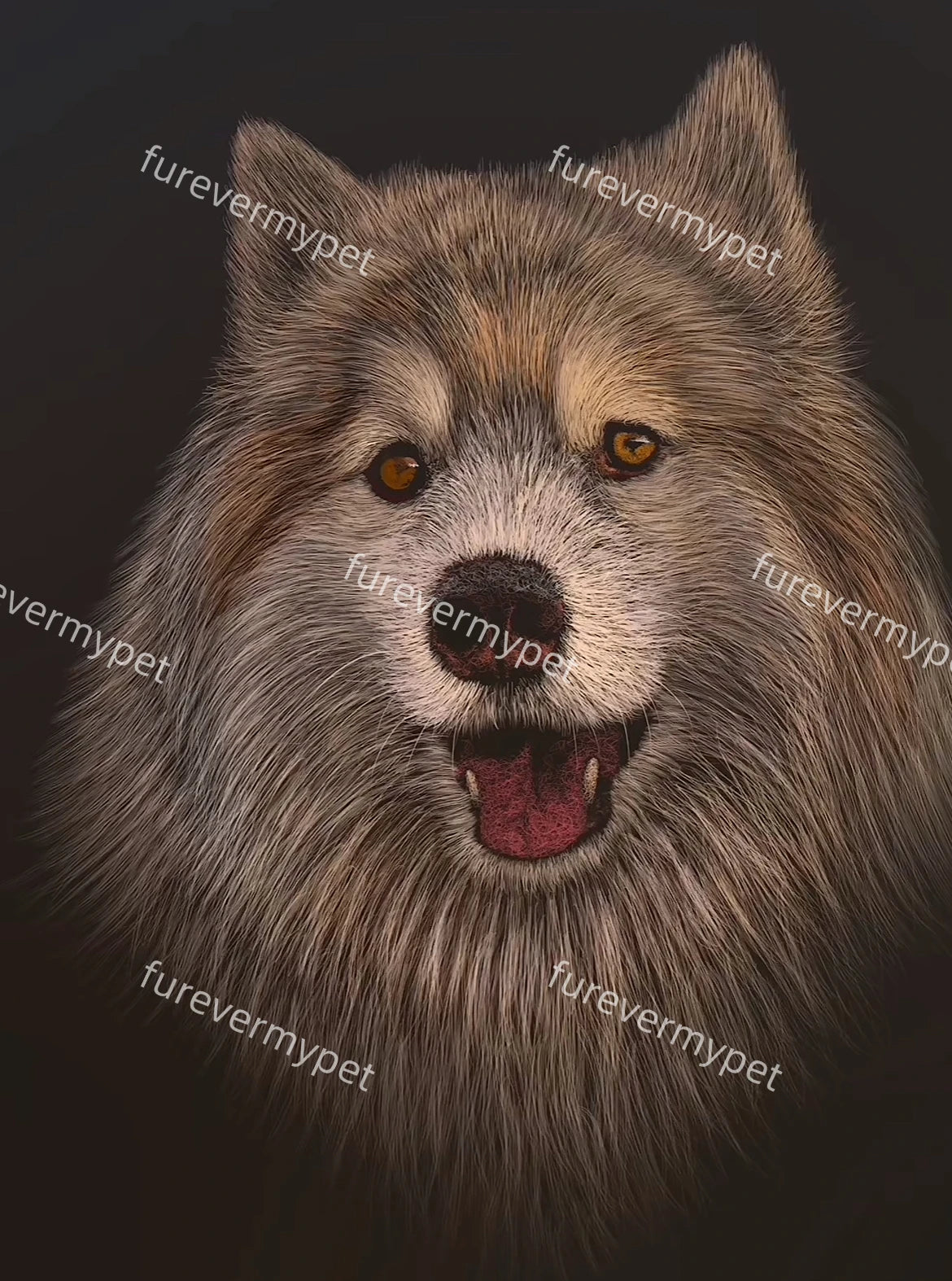 Custom Scratch Art 3D Pet Portrait from Your Photo | furevermypet