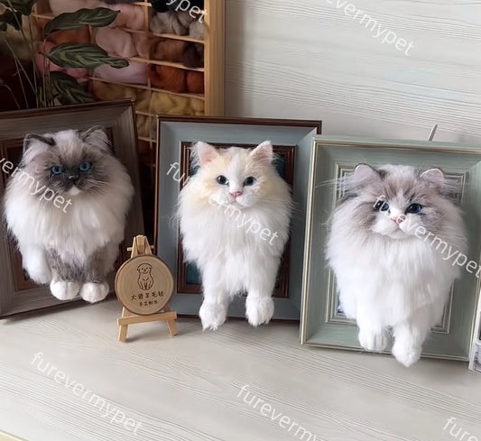 Personalized Pet Plush Clone with Wooden Frame | furevermypet