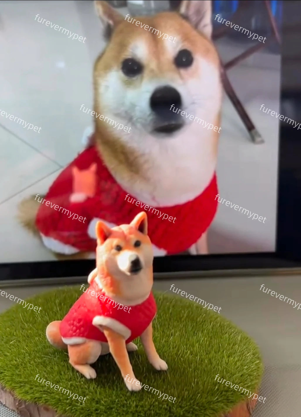 Custom 3D Printed Pet Figurine from Your Photo | furevermypet
