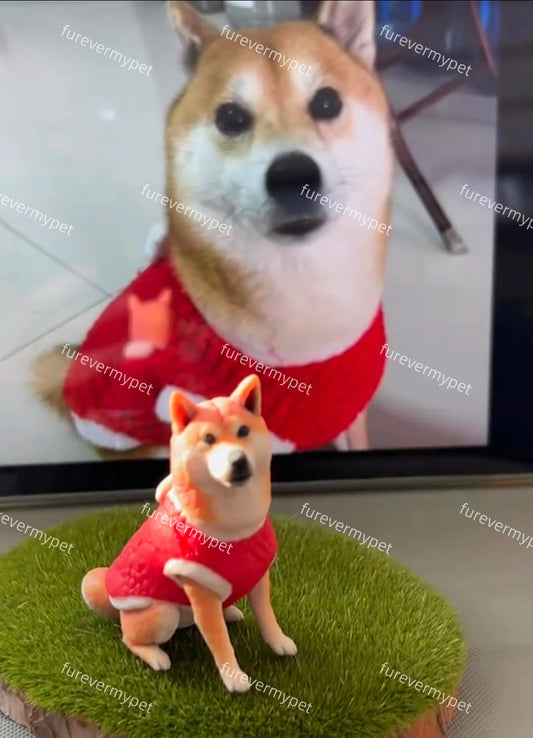 Custom 3D Printed Pet Figurine from Your Photo | furevermypet