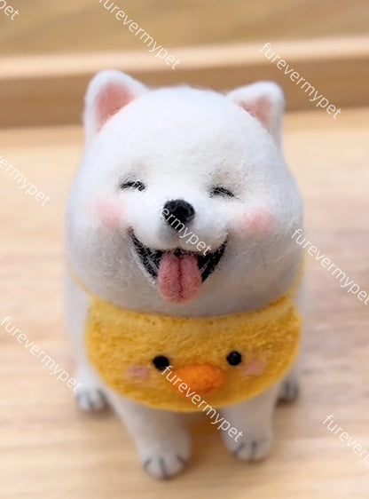 Custom Cartoon Wool Felt Pet Figurine | Cute Handmade Mini Plush | furevermypet