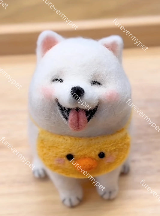 Custom Cartoon Wool Felt Pet Figurine | Cute Handmade Mini Plush | furevermypet
