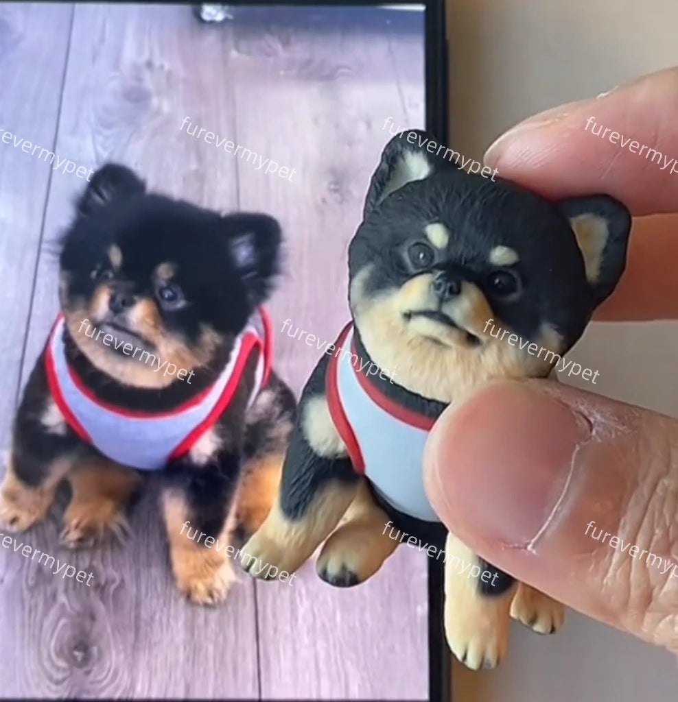 Custom 3D Printed Pet Figurine from Your Photo | furevermypet