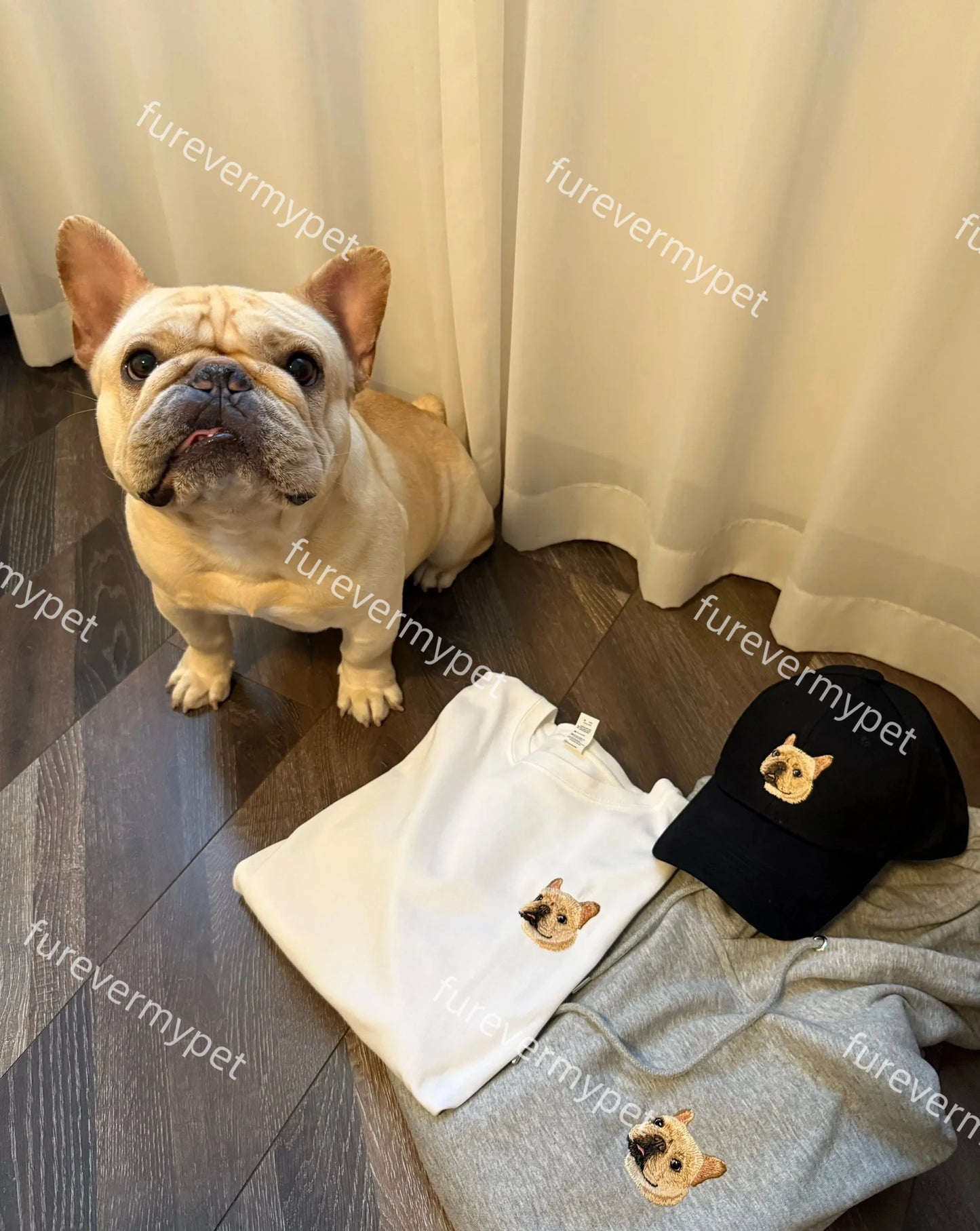 Custom Embroidered Pet Portrait Sweatshirt | furevermypet