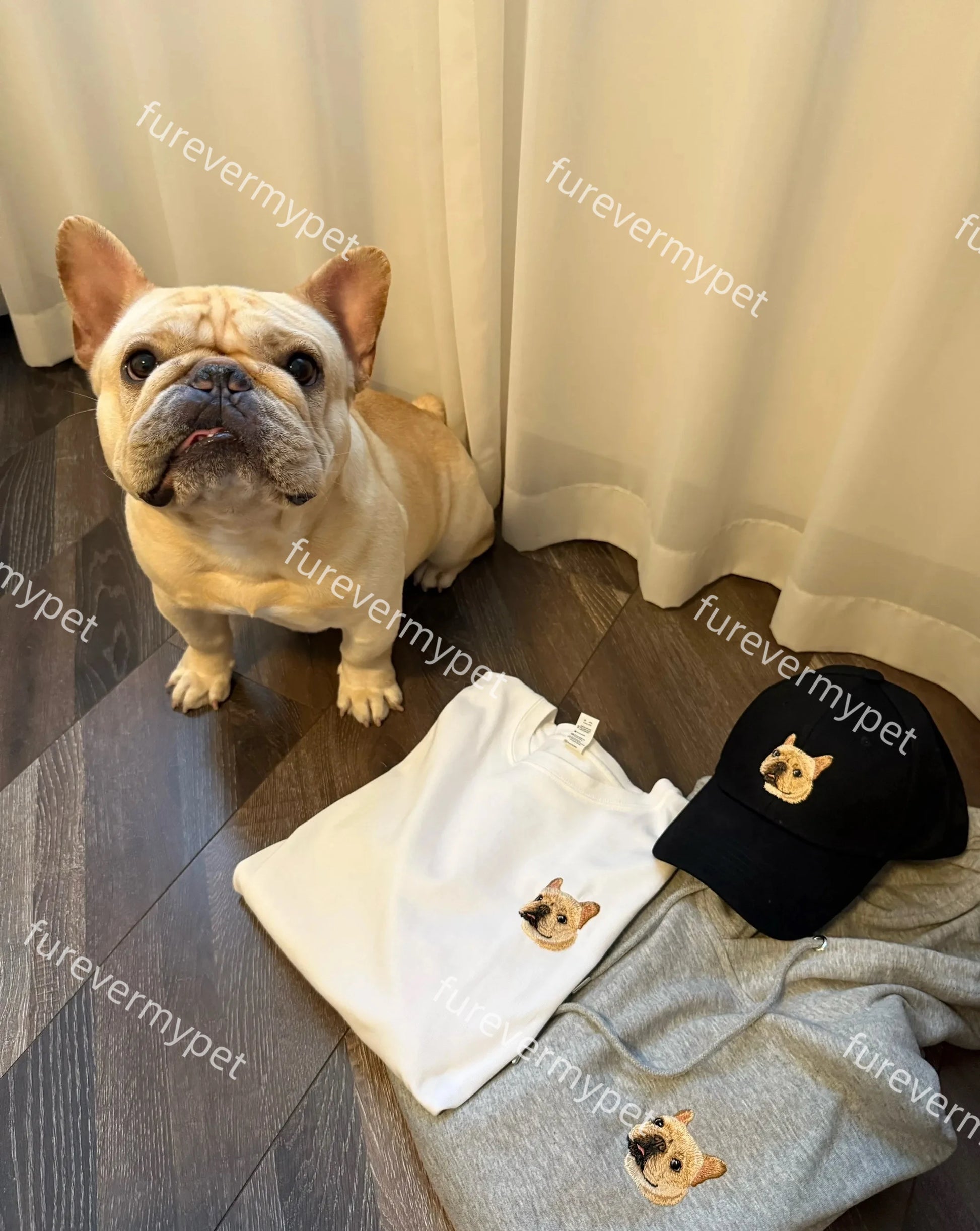 Custom Embroidered Pet Portrait Sweatshirt | furevermypet