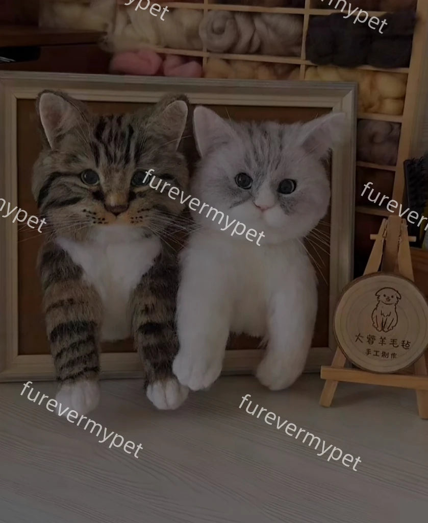 Personalized Pet Plush Clone with Wooden Frame | furevermypet