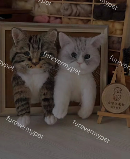 Personalized Pet Plush Clone with Wooden Frame | furevermypet