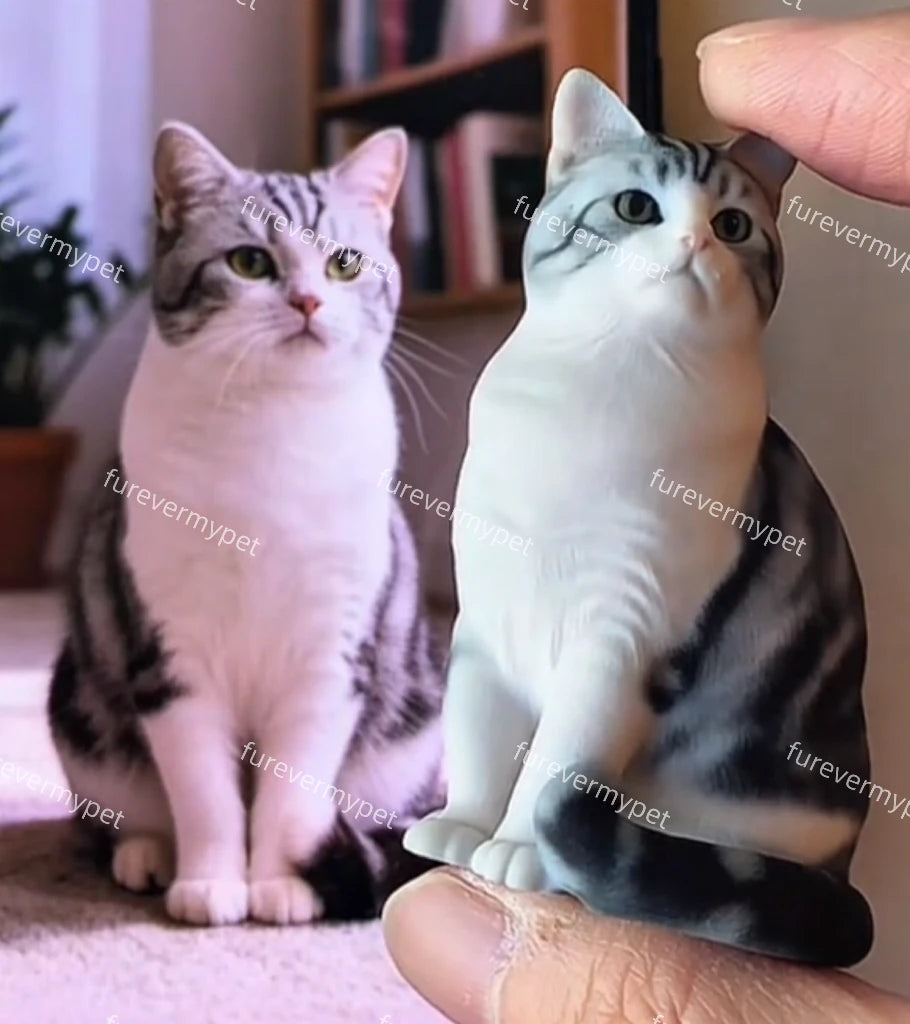 Custom 3D Printed Pet Figurine from Your Photo | furevermypet