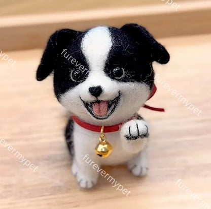 Custom Cartoon Wool Felt Pet Figurine | Cute Handmade Mini Plush | furevermypet