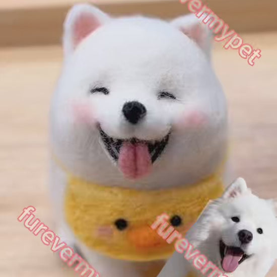 Custom Cartoon Wool Felt Pet Figurine | Cute Handmade Mini Plush | furevermypet